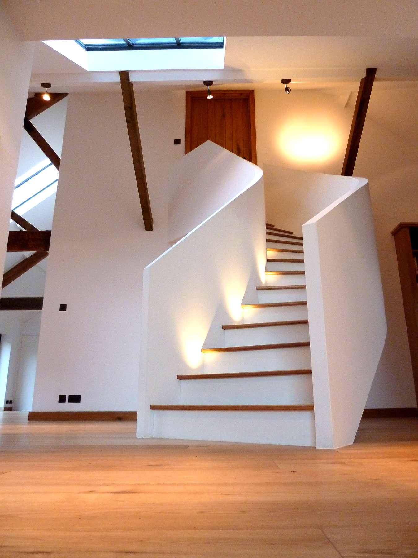 Staircase in barn conversion - Castle Eaton Construction, Surrey